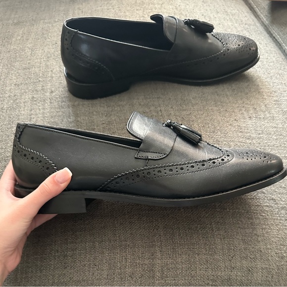 Men’s Asos Black Leather Loafers - Picture 2 of 5